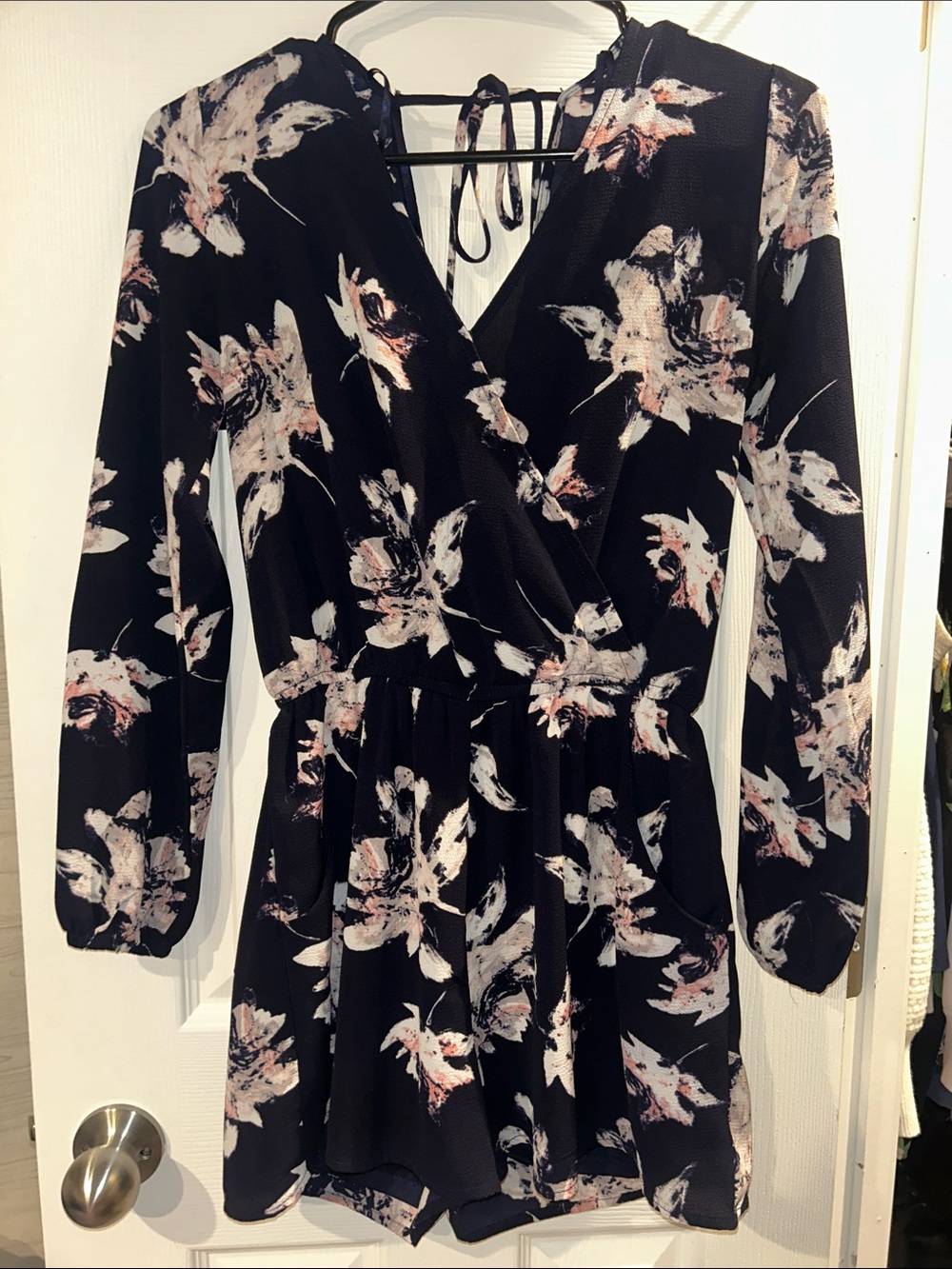 Women’s Black Floral Romper